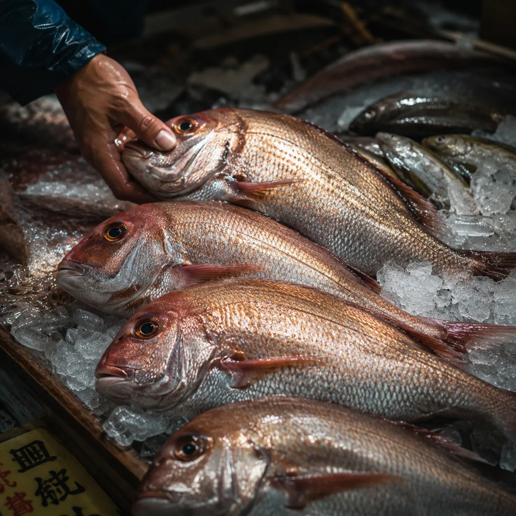 市場の新鮮な魚